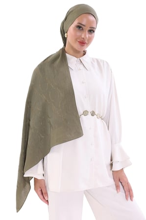 Valentino Orlandi Alia Motif Desenli Lyocell Pamuk Şal 70x195 cm