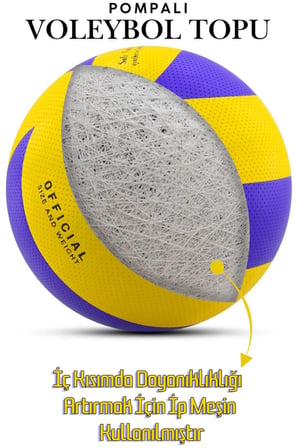 Profesyonel Voleybol Top Seti Yapıştırma Voleybol Topu Pompa Dahil Set Soft Touch İç-Dış Mekan Uygun 8 Panel Mavi 280 Gram