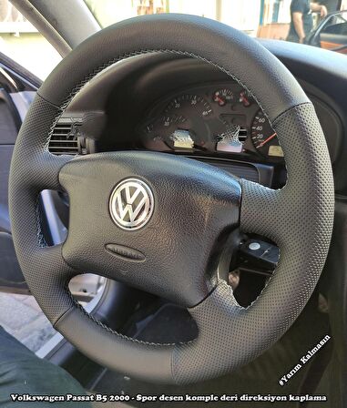 Volkswagen Passat B5 Araca Özel Direksiyon Kılıfı (Noktalı Mat)