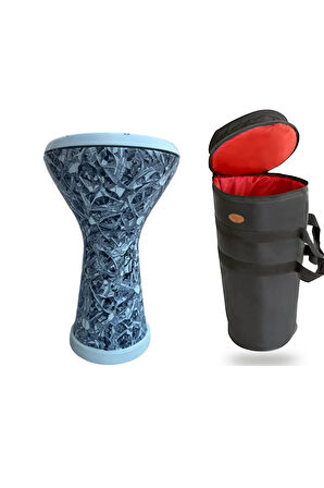 Profesyoneller için Döküm Mısır Darbuka Ağırlık ( 5 Kg Geometrik Desen Gri ) Gigbag Çanta