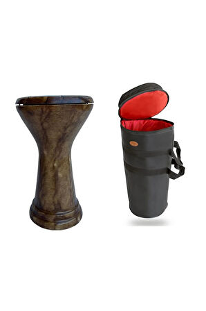 Profesyoneller İçin Döküm Mısır Darbuka Ağırlık ( 5 Kg Ahşap Desen) Gigbag Çanta