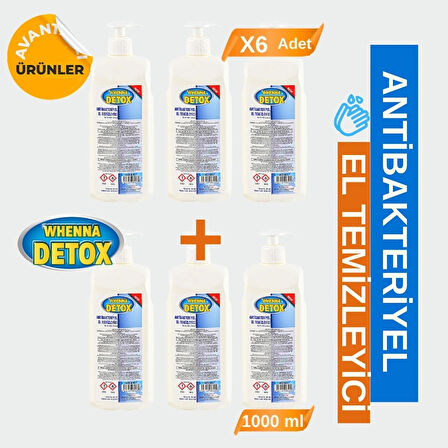 Antibakteriyel El Temizleyici 1000ml 6 Adet