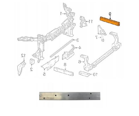 MERCEDES - ÖN PANEL BRAKETİ ( ALÜMİNYUM ) SOL W246/W176 2013-