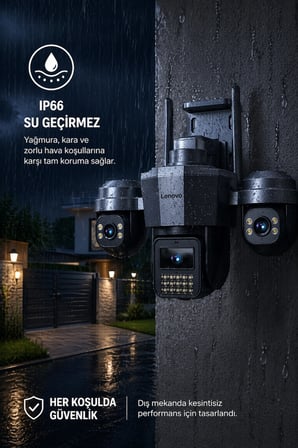 3 MOTORİZE Kameralı 15MP WİFİ AOV Sürekli Kayıt Özellikli ULTRA RENKLİ Gece Görüşlü Güvenlik Kamerası