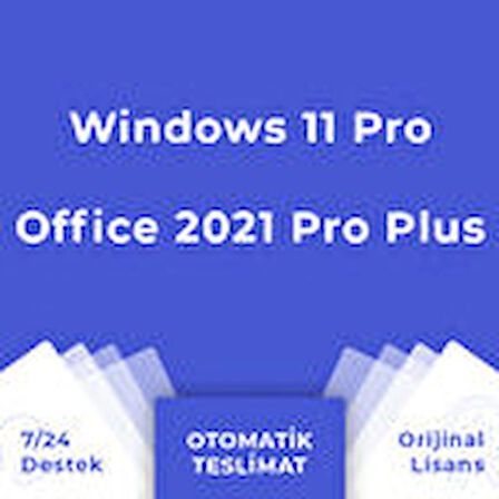 Windows 11 Pro Office 2021 Pro Plus 32-64 Bit Türkçe-İngilizce Global Destekli