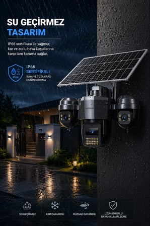 3 motorize kameralı 4g sim kartlı solar panelli akıllı gece görüşlü aov sürekli kayıt yapan güvenlik kamerası