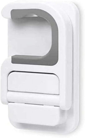 Microcase Yapışkanlı Kaymaz Süpürge Paspas Mop Havlu Eşya Tutucu - BEYAZ AL4799