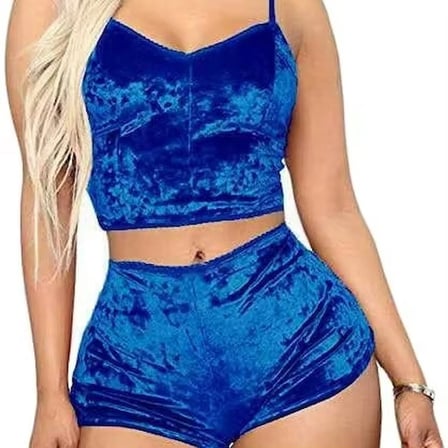 Kadife Pijama Takımı Şort 2'li Set Yumuşak Ev Giyim Loungewear W2001 Gri