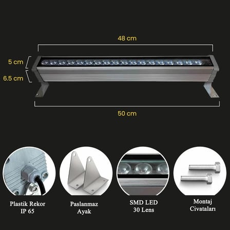  Ledly 18 W 50 cm Wallwasher ( Duvar Boyama)