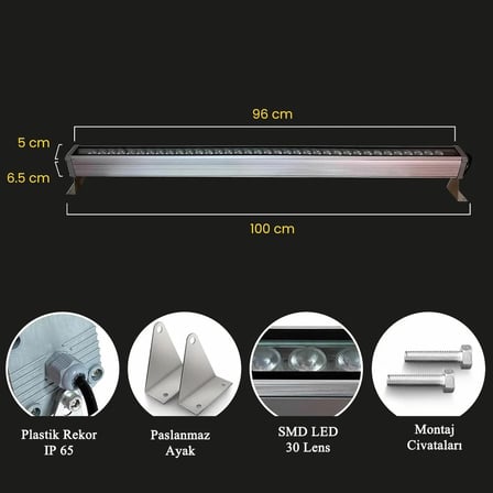 Ledly 36 W 100 cm Wallwasher ( Duvar Boyama)