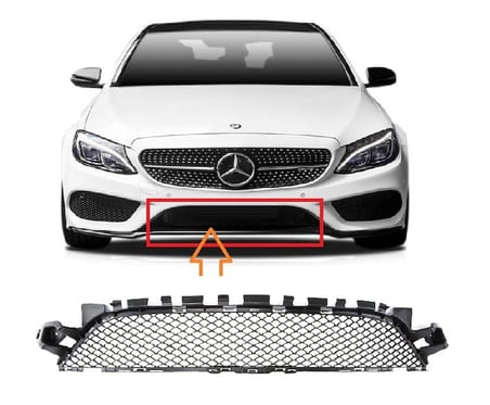 MERCEDES - ÖN TAMPON ORTA IZGARA (AMG) W205 2014-