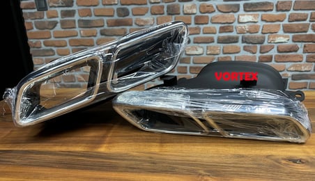 MERCEDES - ARKA EGZOZ UCU SET (C63 GÜMÜŞ RENK) W205 2014-