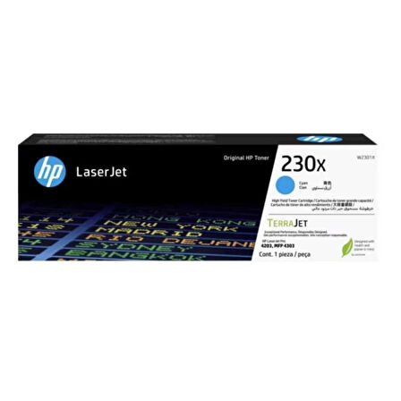 Hp 230X-W2301X Mavi Orijinal Toner Yüksek Kapasiteli