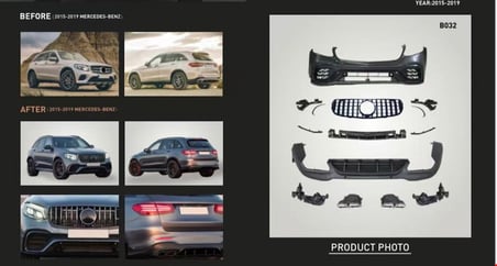 MERCEDES - GLC63 AMG BODY KIT W253 2016-