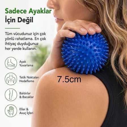El-Ayak-Vücut İçin Duyu Uyarıcı Dikenli Masaj Topu-7.5cm Hareketli Yaşam Form Tutma Rahatlama Gereci
