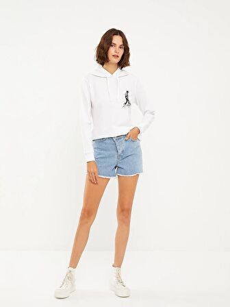 Atatürk Baskılı Uzun Kollu Kadın Hoodie