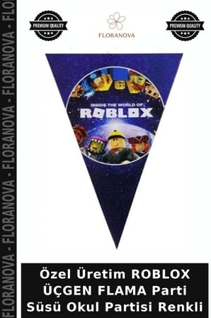 Özel Üretim ROBLOX ÜÇGEN FLAMA Parti Süsü Okul Partisi Renkli