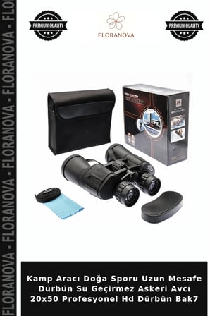 Kamp Aracı Doğa Sporu Uzun Mesafe Dürbün Su Geçirmez Askeri Avcı 20x50 Profesyonel Hd Dürbün Bak7
