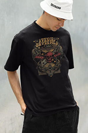 Avenged Sevenfold Baskılı Unisex Oversize Müzik Grubu Tişört
