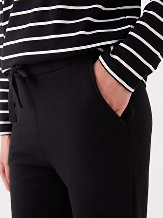 Kadın Beli Lastikli Düz Eşofman Altı