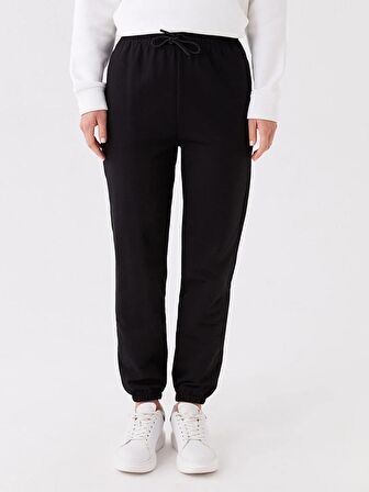 Kadın Beli Lastikli Düz Jogger Eşofman Altı