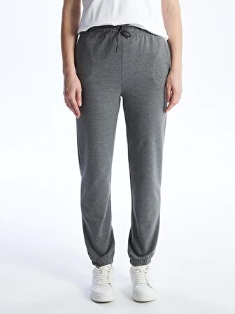 Kadın Beli Lastikli Düz Jogger Eşofman Altı