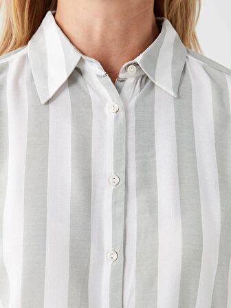 Çizgili Kadın Gömlek Tunik