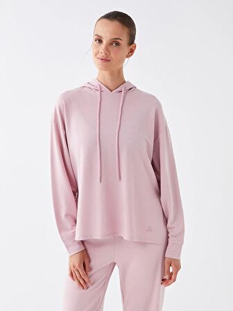 Düz Uzun Kollu Kadın Hoodie