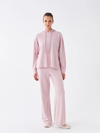 Düz Uzun Kollu Kadın Hoodie