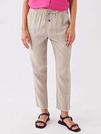 Beli Lastikli Rahat Kalıp Kadın Pantolon