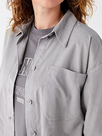 Düz Uzun Kollu Kadın Gömlek Tunik