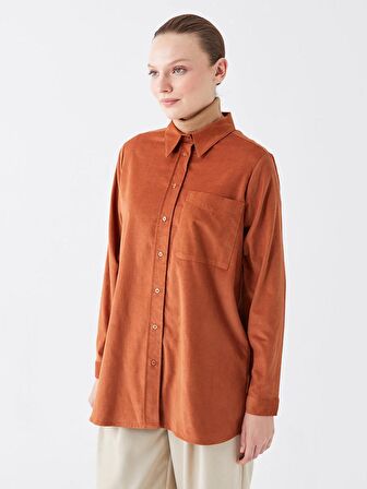 Düz Uzun Kollu Kadın Gömlek Tunik