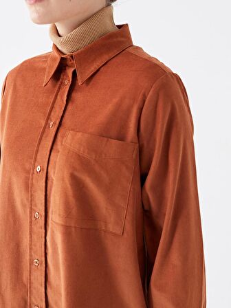 Düz Uzun Kollu Kadın Gömlek Tunik