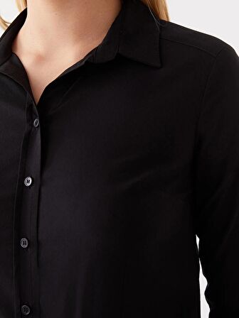 Düz Uzun Kollu Kadın Gömlek