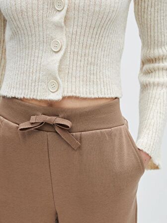 Kadın Beli Lastikli Düz Jogger Eşofman Altı