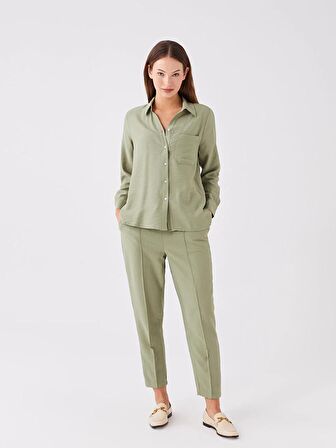 Beli Lastikli Standart Fit Kadın Pantolon