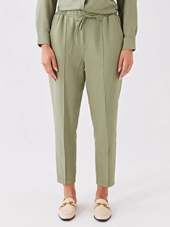 Beli Lastikli Standart Fit Kadın Pantolon