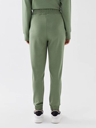 Kadın Beli Lastikli Düz Jogger Eşofman Altı