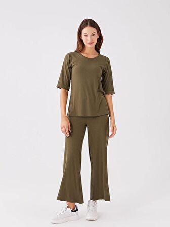Beli Lastikli Standart Fit Kadın Pantolon