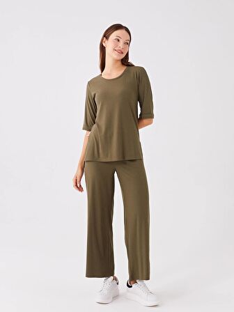 Beli Lastikli Standart Fit Kadın Pantolon