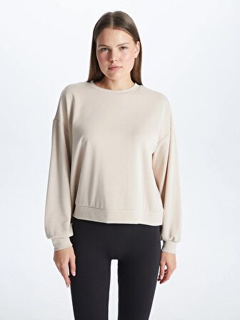 Bisiklet Yaka Oversize Kadın Sweatshirt
