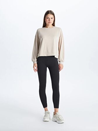 Bisiklet Yaka Oversize Kadın Sweatshirt