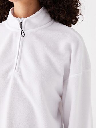 Dik Yaka Oversize Kadın Sweatshirt