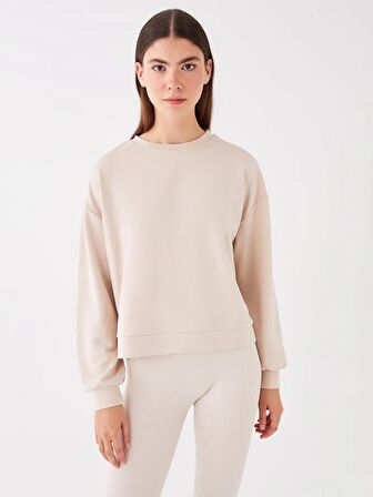 Bisiklet Yaka Oversize Kadın Sweatshirt
