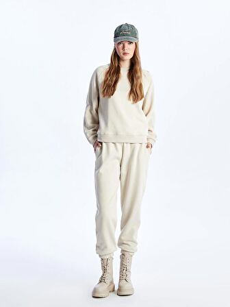 Kadın Beli Lastikli Düz Jogger Eşofman Altı