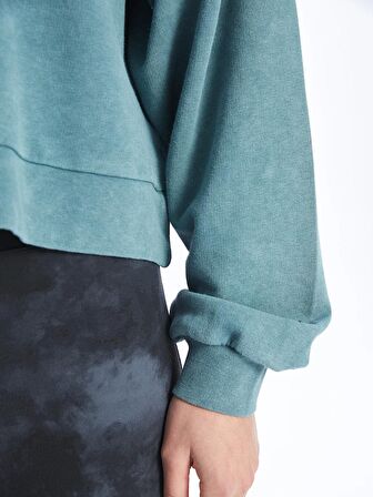 Bisiklet Yaka Oversize Kadın Sweatshirt