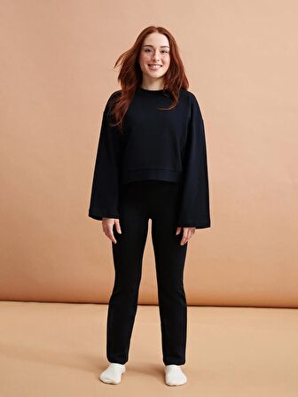 Petite Kadın Beli Lastikli Düz Pantolon