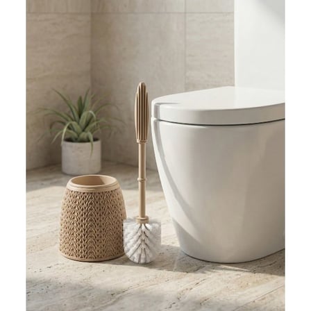 Özel Üretim Modern Tasarım Pratik Kullanım Banyo Eşyası Örgü Desenli Tuvalet Fırçası