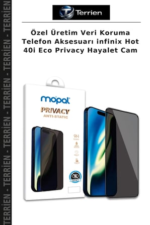 Özel Üretim Veri Koruma Telefon Aksesuarı infinix Hot 40i Eco Privacy Hayalet Cam