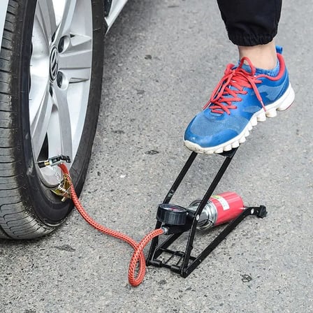 Şişirme Ekipmanı Araç Gereci Yol Yardım Pompa Metal Sağlam Hava Basınçlı İnce Piston Ayak Pompası